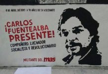 «Fuentealba murió como vivió, luchando en la calle»