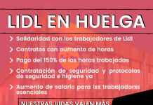 Solidaridad con la huelga de los trabajadores de los supermercados Lidl