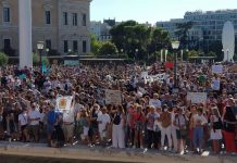 Manifestación anti-mascarillas en Madrid